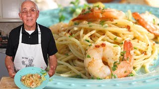 Spaghetti Shrimp Scampi Recipe [upl. by Politi]