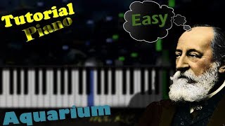 EASY Camille SaintSaëns  quotAquariumquot Piano Tutorial Synthesia [upl. by Atteragram]