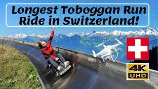 Longest Summer Toboggan Ride in Switzerland  4K Video [upl. by Rad52]