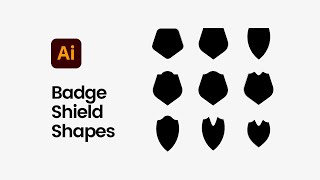 How to Make Badge Shield Shapes  Adobe Illustrator Tutorial [upl. by Libys471]