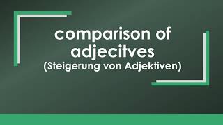 Englisch comparison of adjectivs einfach und kurz erklärt [upl. by Eetse]