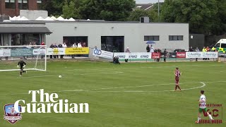 Goalkeeper falls foul of rules for bizarre League of Ireland goal [upl. by Enniotna]