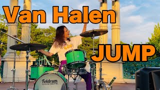 公園でストリートドラム！Van HalenのJUMPを楽しく叩いてみた！ [upl. by Pettiford]