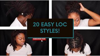 20 EASY LOC STYLES FOR MEDIUM LENGTH LOCS [upl. by Eckhardt]