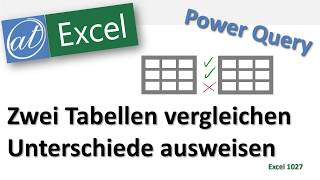 Zwei Tabellen vergleichen  Excel  Power Query [upl. by Jessa]