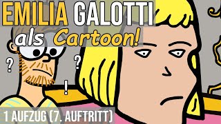 Emilia Galotti Lessing als Cartoon 1 Aufzug 7 Auftritt [upl. by Rolando]