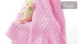 How to Crochet Beginner One Skein Baby Blanket [upl. by Lavern]