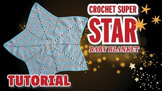 BEGINNER Crochet Baby Star Blanket [upl. by Pillsbury]