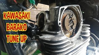 KAWASAKI BARAKO 175 TUNE UP VALVE CLEARANCE SETTINGS [upl. by Eardnaed742]