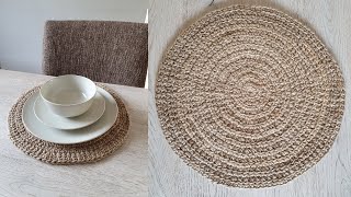 CROCHET TUTORIAL How to Crochet a ROUND PLACEMAT [upl. by Eelac905]