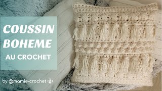 Comment faire UN COUSSIN BOHEME AU CROCHET tuto mamiecrochet [upl. by Sanders56]