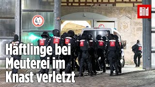 Gefängnismeuterei Polizei stürmt Knast in Thüringen  JVA Untermaßfeld [upl. by Halilak869]