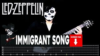 【LED ZEPPELIN】 Immigrant Song  cover by Masuka  LESSON  GUITAR TAB [upl. by Mimi]