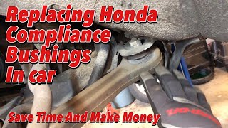 How To Replace Lower Control Arm Bushings In Car [upl. by Ahsilem]