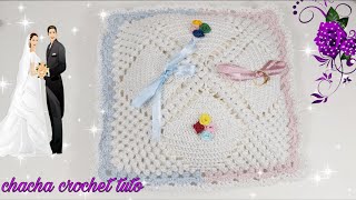 Comment faire un coussin pour alliance au crochet Partie 1 [upl. by Keli464]