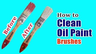 How To Clean Oil Paint Brushes [upl. by Ainocal]